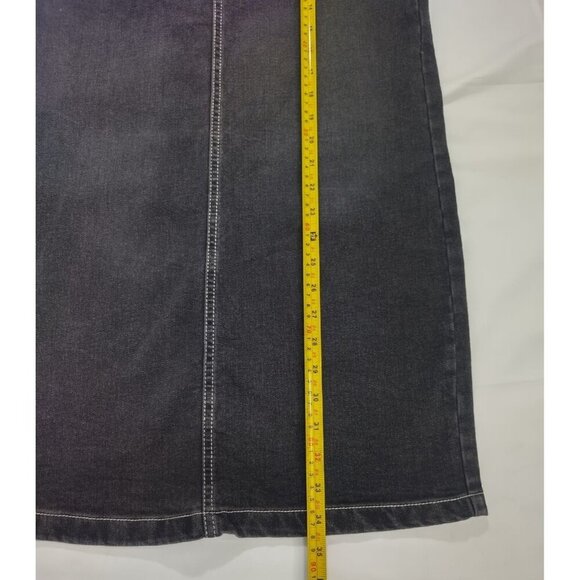 Love Fire Black High Waisted Denim Long Skirt with Pockets, Size 1, NWT - Picture 8 of 8